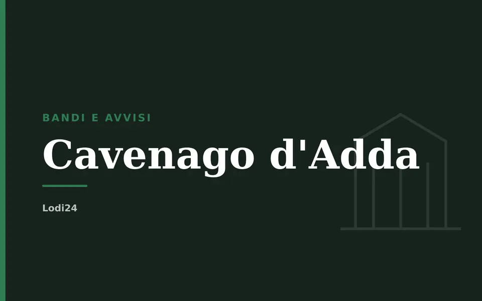 Cavenago d'Adda: Bandi e avvisi