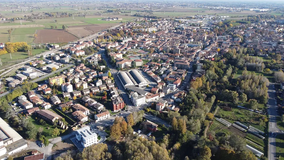 Vista aerea di Casalpusterlengo.